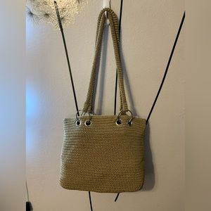 Cato Women’s Beige Knit Dual Handle Shoulder Bag New With Tags